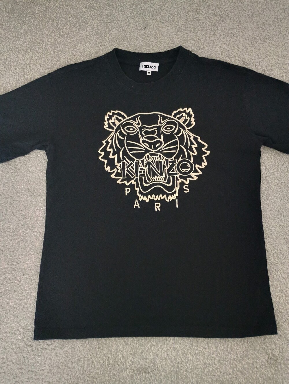 Kenzo Black Tiger Logo Tee